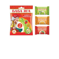 Жевательные конфеты БАБА ЯГА ассорти мини в пакете   