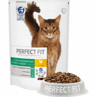 Корм сухой Perfect Fit для кастрированных котов и кошек курица