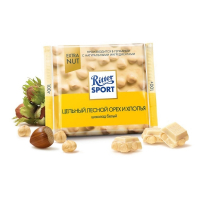 Шоколад белый  Ritter Sport Цельный лесной орех и хлопья