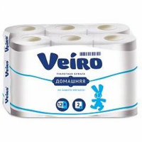 Туалетная бумага Veiro домашняя  белая 2-сл 12 рул