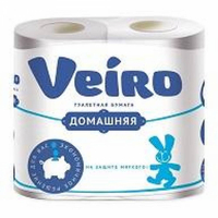 Туалетная бумага Veiro домашняя белая 2-сл 4 рул